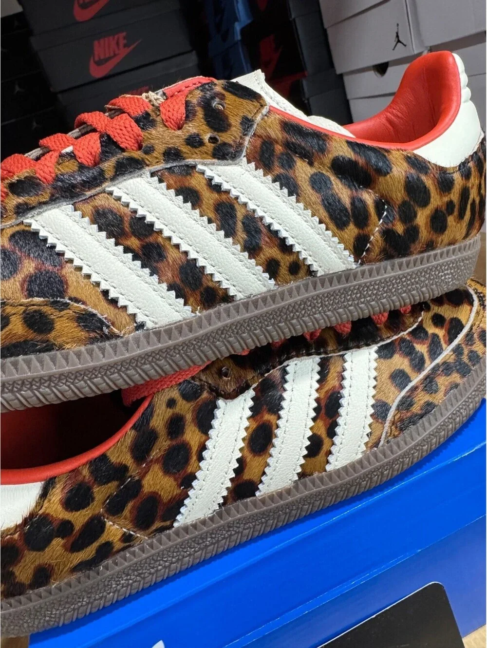 adidas Samba OG 'Cheetah Pack - Preloved Red' JI2734 BRAND NEW WOMENS SZ 6.5